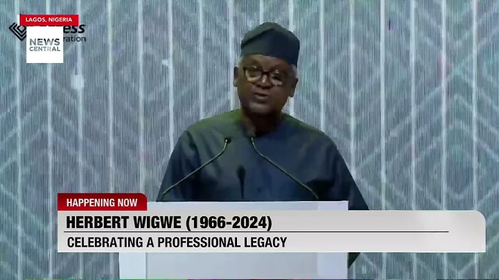 Aliko Dangote cries as he pays tribute to the late Herbert Wigwe