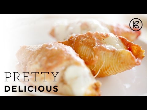 Cheesy Stuffed Shells with Chicken | Pretty Delicious