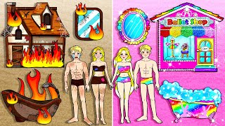 Do You Like Rainbow Family or Poor Family?  Barbie Contest Handmade  DIYs Paper Dolls & Crafts