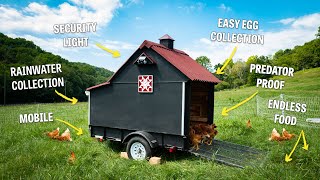 No more Chicken Chores! Self Cleaning, Safe Coop with automatic Water Collection