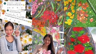 24H VẼ HOA LÊN DÙ☔️hoa đào, mai, phượng vĩ, phong lan, cúc, tử đằng, râm bụt, bỉ ngạn🌼🌸🌺