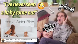 Girlfriend Reacts to My Viral Home Water Birth