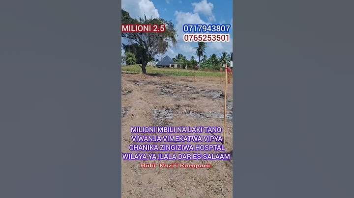 VIWANJA VIMEKATWA CHANIKA ZINGIZIWA 0717943807 - 0765253501 MILIONI 2.5WILAYA YA ILALA DAR