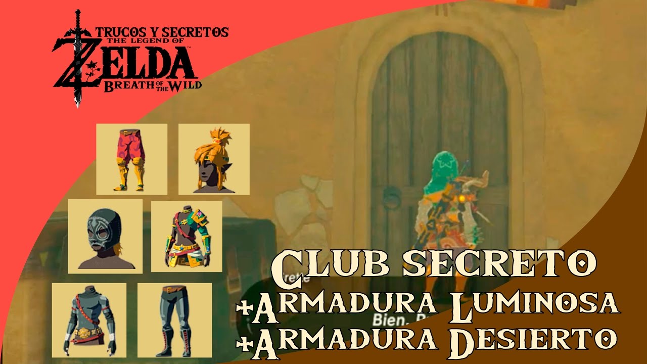 Password del club secreto de Gerudo / Armadura Luminosa y del Desierto /  BOTW / Breath of teh wild - YouTube