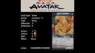 065 Downdraft COMMON trading card Avatar the Legend of Aang TCG Quickstrike Master of Elements screenshot 1