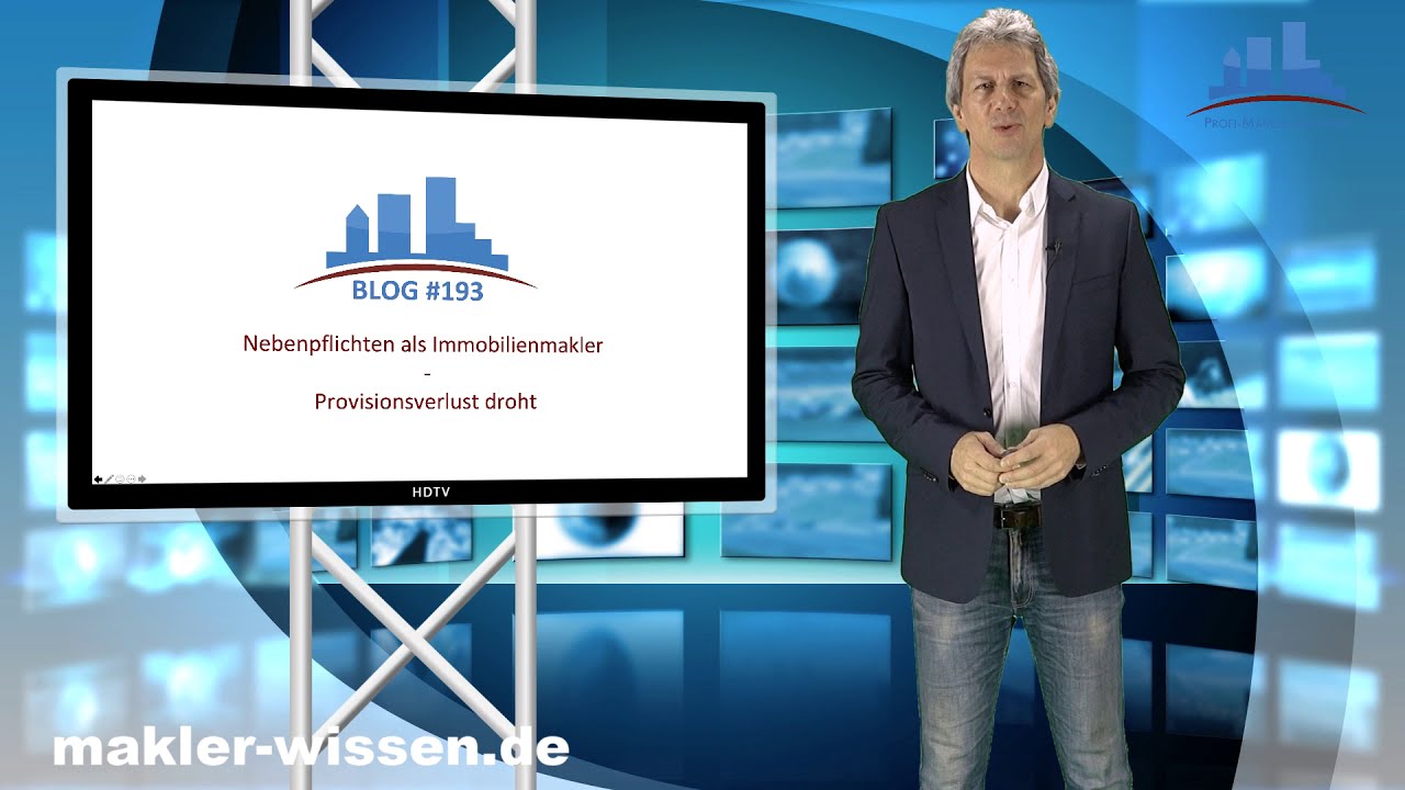 Update Blog 193 - Nebenpflichten als Immobilienmakler - Provisionsverlust droht
