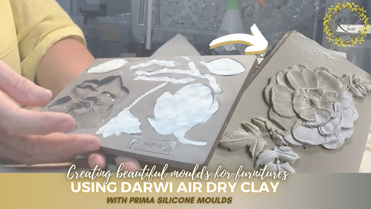 Using Darwi air dry clay in redesign with prima silicone moulds