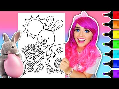 Coloring an Easter Bunny π° | Cute & Satisfying Coloring Page + Ohuhu Art Markers