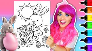 Coloring an Easter Bunny 🐰 | Cute & Satisfying Coloring Page + Ohuhu Art Markers