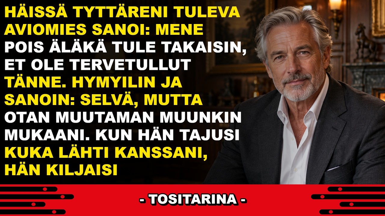 Menin kihlajaisillalliselle, ja minua pyydettiin lähtemään pöydästä. Miniäni kumartui viinilasin yli, katsoi minua suoraan silmiin ja sanoi: ”Sinä et vie häntä huomenna alttarille, Reino. Pyysimme...