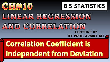 LEC #7|| SHOW THAT CORRELATION COEFFICIENT IS INDEPENDENT FROM CHANGE AND ORIGIN AND SCALE||STAT-101