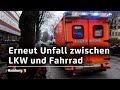 Wieder ein Abbiegeunfall: Fahrradfahrer muss ins Krankenhaus