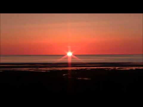 Закат солнца за горизонт Белого моря (15.05.14)