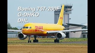 Dhl Boeing 757-200F Winglets G-Dhko Takes Off Rwy26 Clermont Auvergne Airport