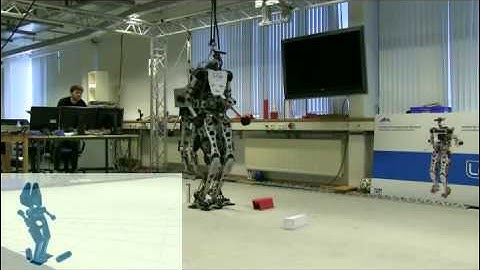 Humanoid Robot LOLA detects obstacles with a Kinect-like sensor