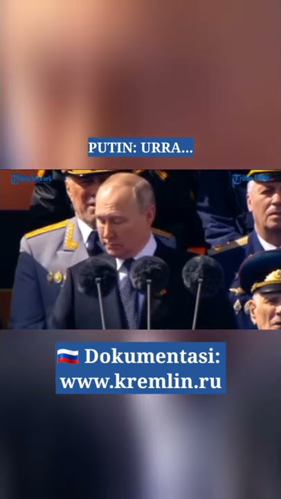 Footage of Presiden Putin's Victory Parade speech on Red Squre: Ura...#shorts