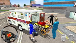 Ambulancia al rescate salva a personas - Juego de coche screenshot 1