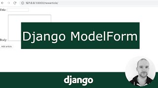 Django ModelForm - a simple example