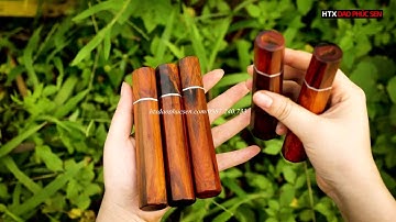 CÁN DAO NHẬT BÁT GIÁC GỖ TRẮC - CN09