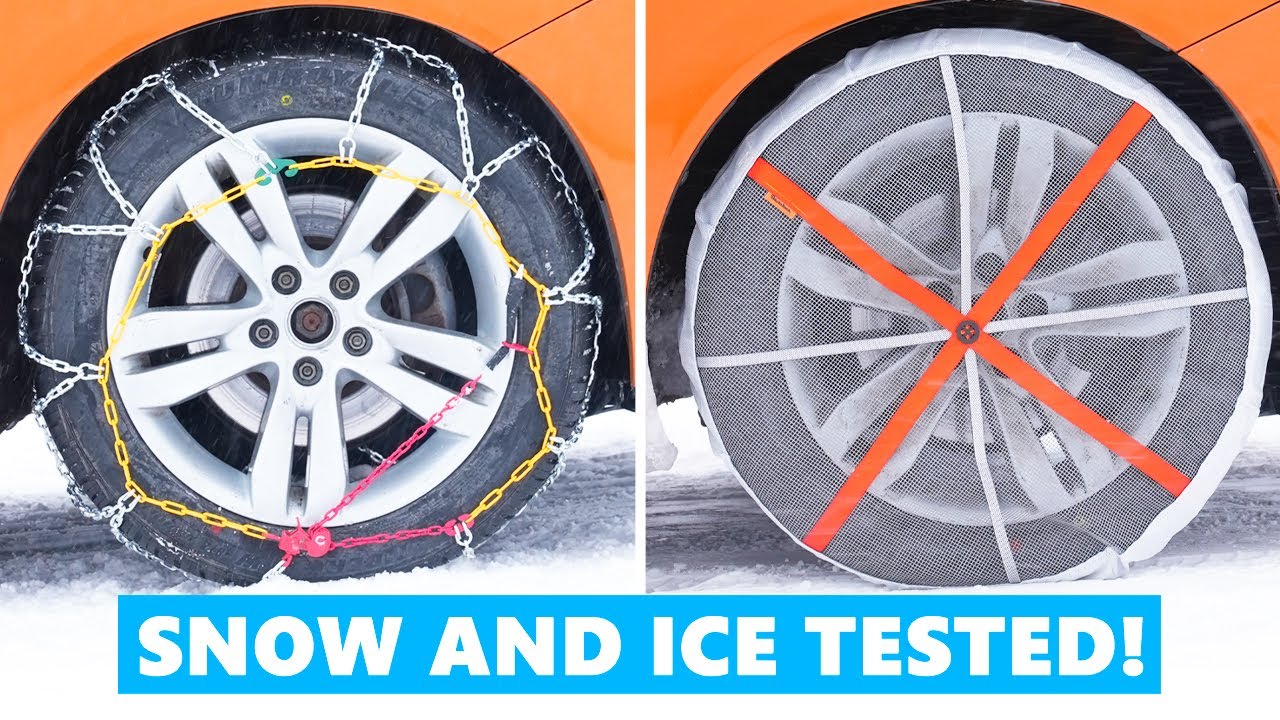 Calze da neve VS Catene da neve VS pneumatici: test di trazione e frenata su neve e ghiaccio