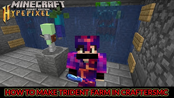 HOW TO MAKE UNLIMITED TRIDENT FARM IN CRAFTERSMC|| AN HYPIXEL LIKE SERVER|| #craftersmc #hypixel ...