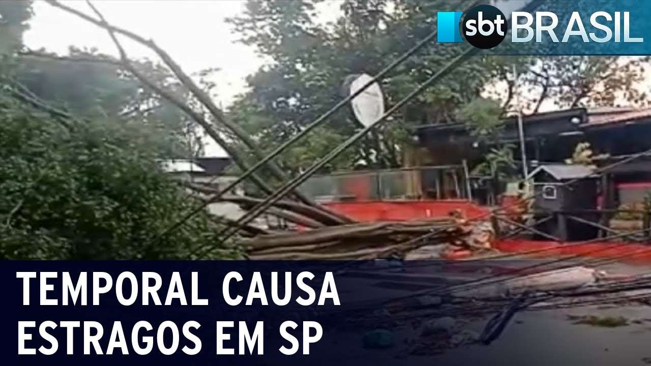 Temporal causa estragos em São Paulo; Aeroporto de Guarulhos foi atingido | SBT Brasil (01/03/22)