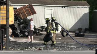 Fire Destroys Tire Shop on Wilma Rudolph Boulevard - Clarksville, TN (4/28/24)