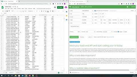 Creating mock data using mockaroo