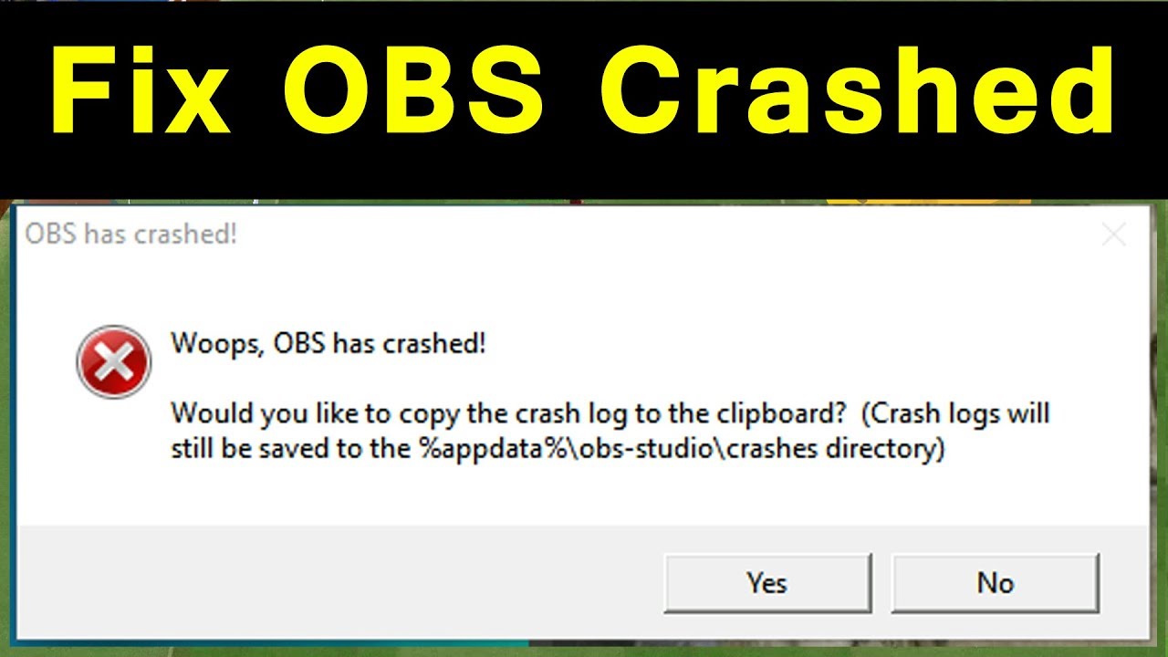 Fix Woops Obs Has Been Crashed By Bj