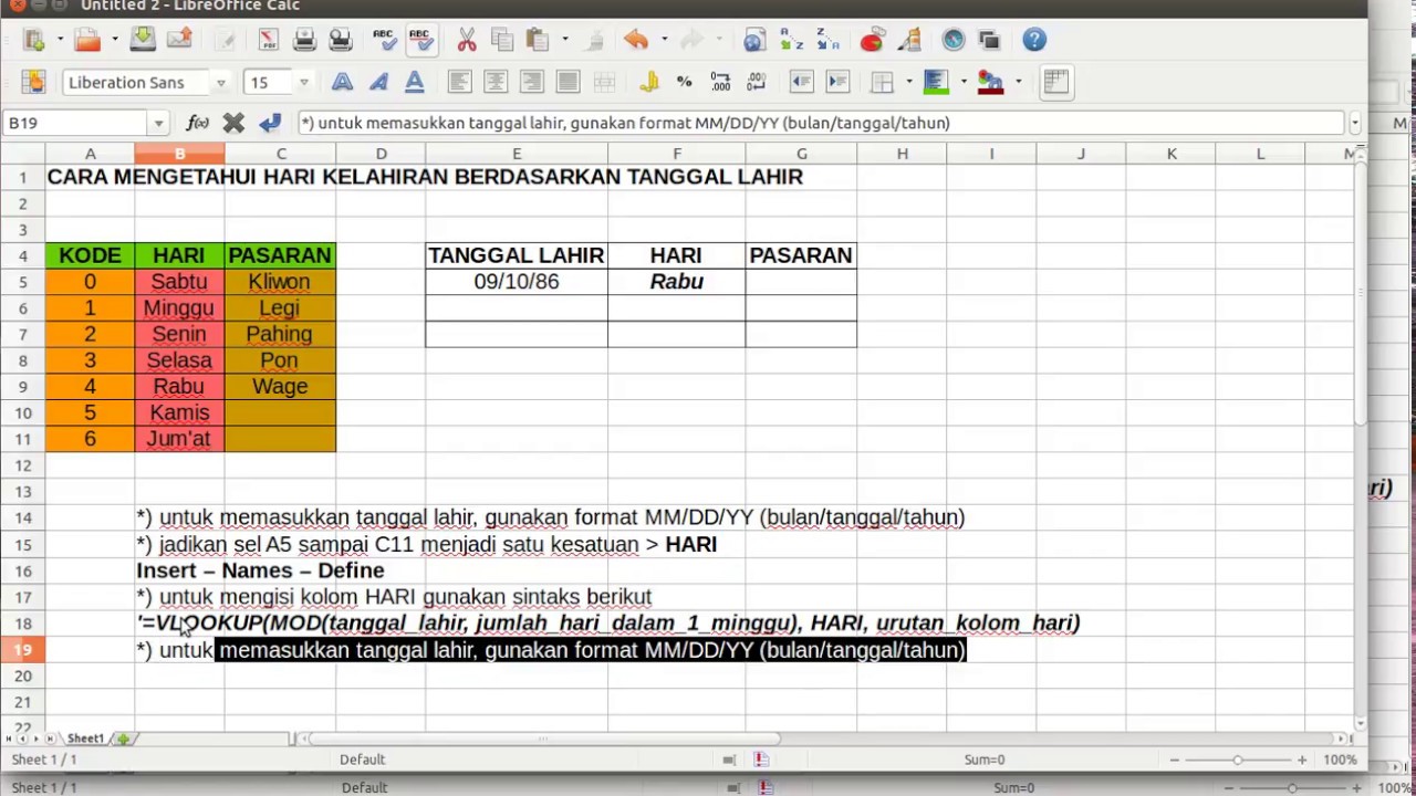 Metode Mengetahui Hari Kelahiran + Weton (Jawa) dengan Aplikasi
