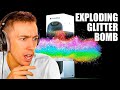Miniminter Reacts To EXPLODING Glitter Bomb 4.0 vs Package Thieves - Mark Rober