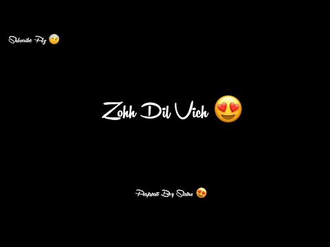 Dil Vich Than : Prabh Gill || New Punjabi Romantic Status || WhatsApp Status || Blackscreen Status