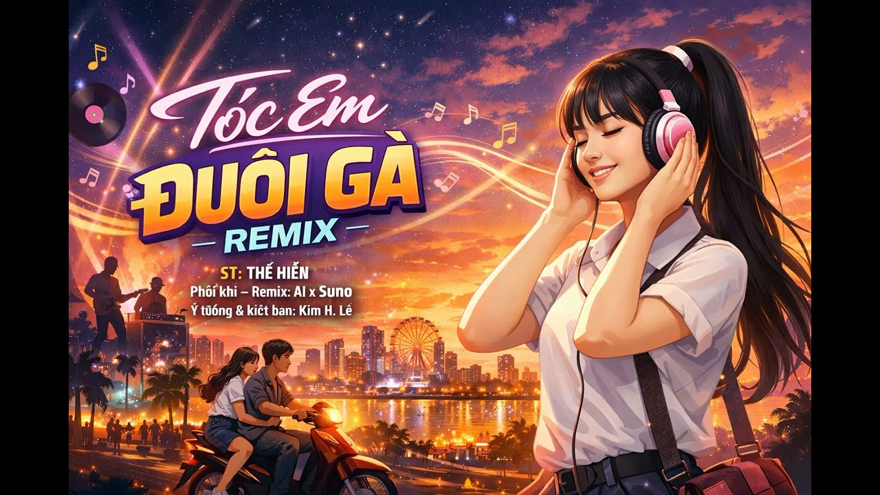 TÓC EM ĐUÔI GÀ (Đã có karaoke rồi)- REMIX - ST: THẾ HIỂN - KIM LE AI