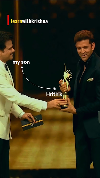 Hrithik Roshan🌼 Expressed His Love💗 To Anil Kapoor🫶 After Winning The Award