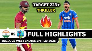 IND vs WI 3rd T20 Match Full Highlights 2026 | India vs West Indies