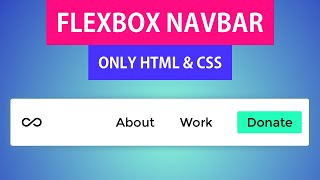 Flexbox Navbar Tutorial | Only HTML & CSS