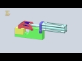 Clamping  via a slotted link mechanism