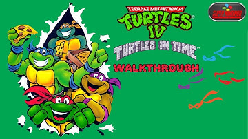 Teenage Mutant Ninja Turtles IV Turtles in Time. Walkthrough. Longplay. SNES 16 bit. Full HD 60 fps.