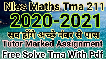 Nios Maths 211 Tma Solve April 2021 For 10th In English Medium