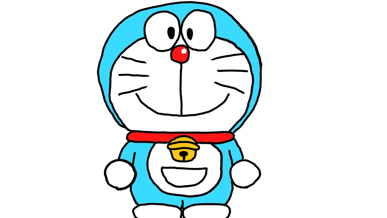 ドラえもんをお絵かき イラスト アニメ ドラえもん 幼児も楽しいお絵かき遊び動画how To Draw Doraemon Youtube