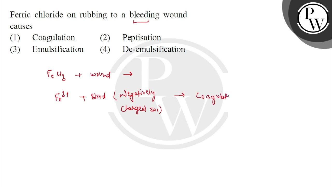 Ferric chloride on rubbing to a bleeding wound causes YouTube