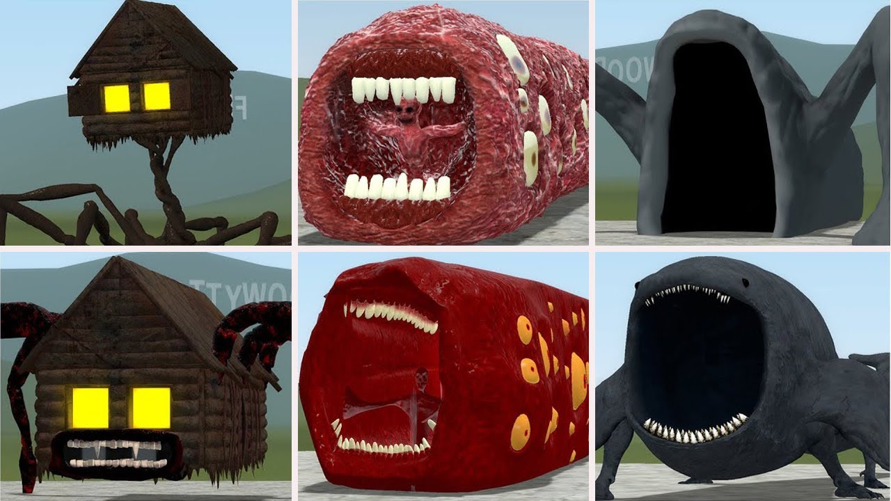 OLD AND NEW UPDATE:HOUSEHEAD BUS EATER, TRAIN EATER,THE BLOOP VS ALL TREVOR HENDERSON BATTLE In GMOD