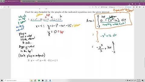 Lecture Video for Section 6 1 Area Between Two Curves