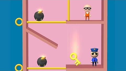 Prison Escape - Pull the Pin - Pin Rescue Android and IOS level 13 - 16 Gameplay