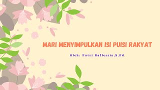 Materi Menyimpulkan Isi Puisi Rakyat Kelas VII