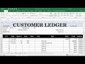 how to make customer ledger in excel with debits and credit