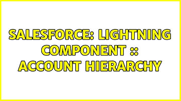 Salesforce: Lightning Component :: Account Hierarchy