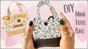 DIY Mini Tote Bag / Easy sewing for beginners /How to make / Miniature / DIY.