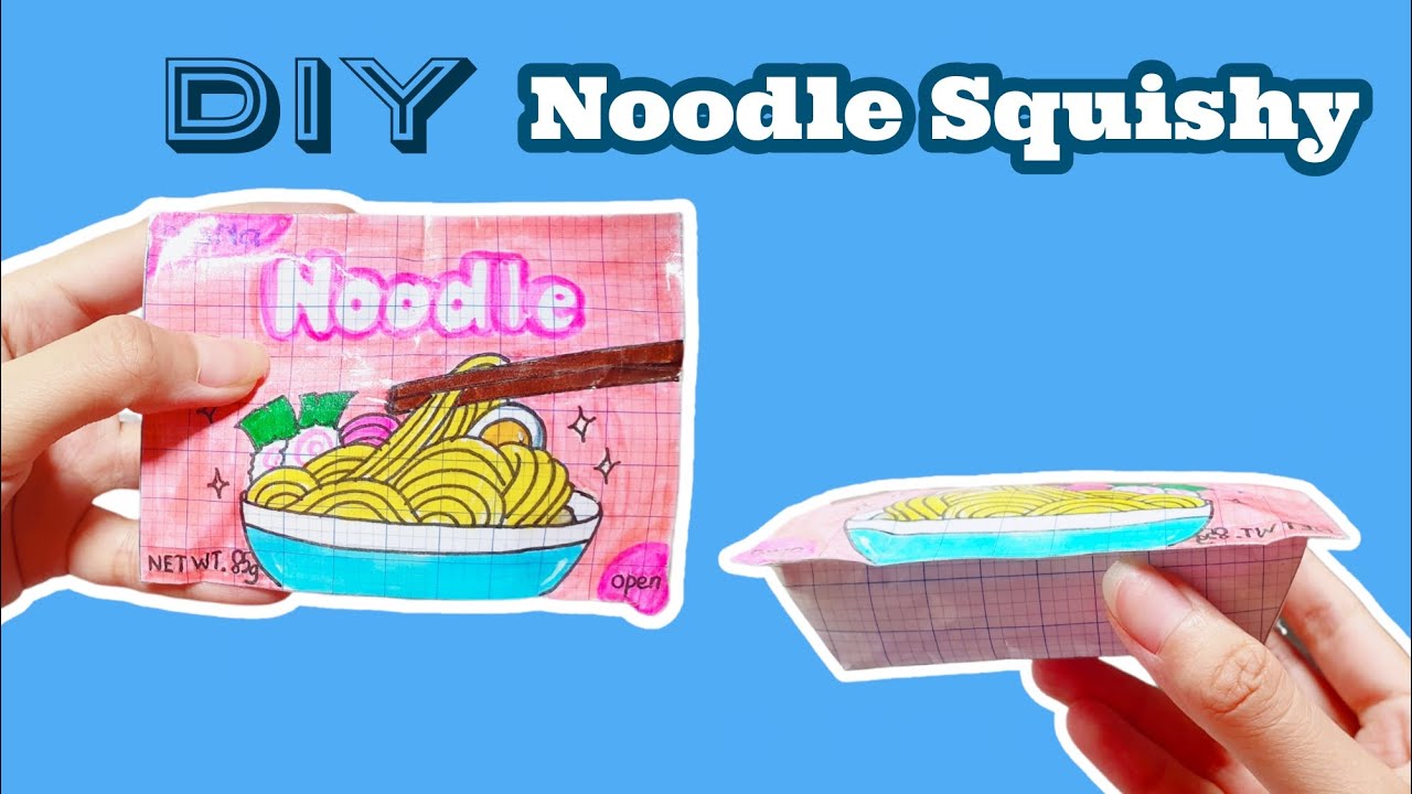 Cách làm SQUISHY 3D hình HỘP MÌ| Làm Squishy từ giấy ô... - youtube