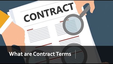 What are contract terms - Wk3:S3